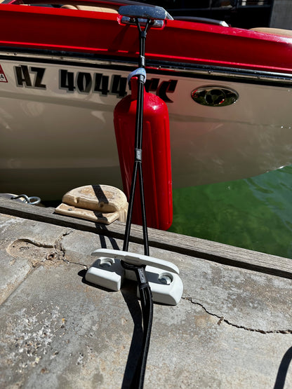 Swift Grip (2) Heavy Duty 5 Foot Adjustable Bungee Dock Lines for Boats, Mooring Lines, Jet ski Dock line, with Integrated Velcro Ties, Perfect for attaching Bumpers to Your PWC or Boat Dock Rope