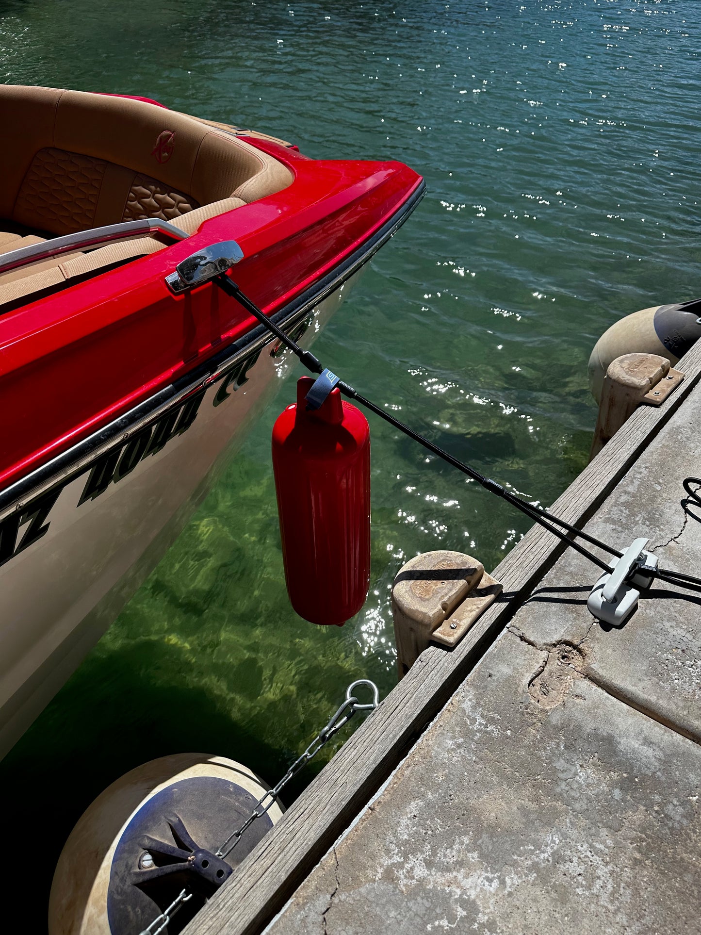 Swift Grip (2) Heavy Duty 5 Foot Adjustable Bungee Dock Lines for Boats, Mooring Lines, Jet ski Dock line, with Integrated Velcro Ties, Perfect for attaching Bumpers to Your PWC or Boat Dock Rope