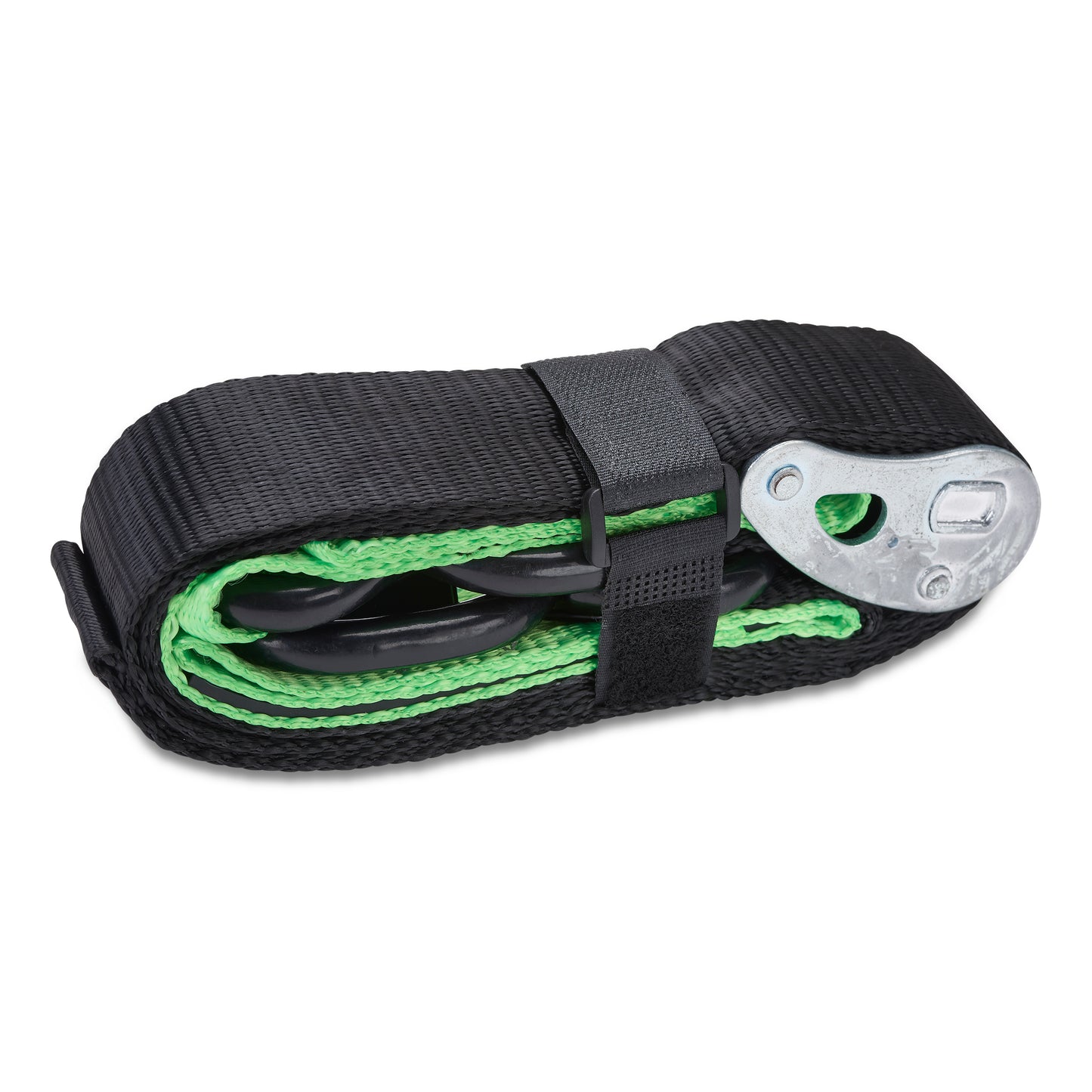 Heavy Duty Cam Buckle Tie Downs (2) Motorcycle Tie Downs w/Integrated Soft Tie Hook & Velcro. Cargo Straps, Mountain Bike, E-Bike, Cambuckle Tie Down Straps with Hooks (chromoly) (Green)