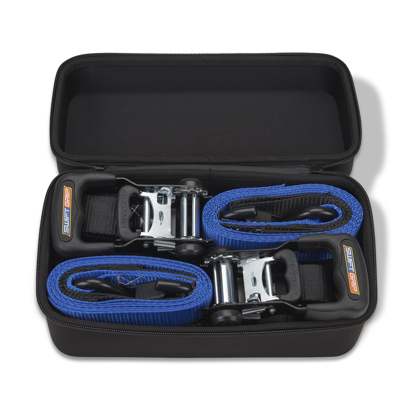 Heavy Duty Ratchet Strap Tie Down Kit, with Integrated Soft Tie Hook, Padded Handles & Coated Chromoly Hooks